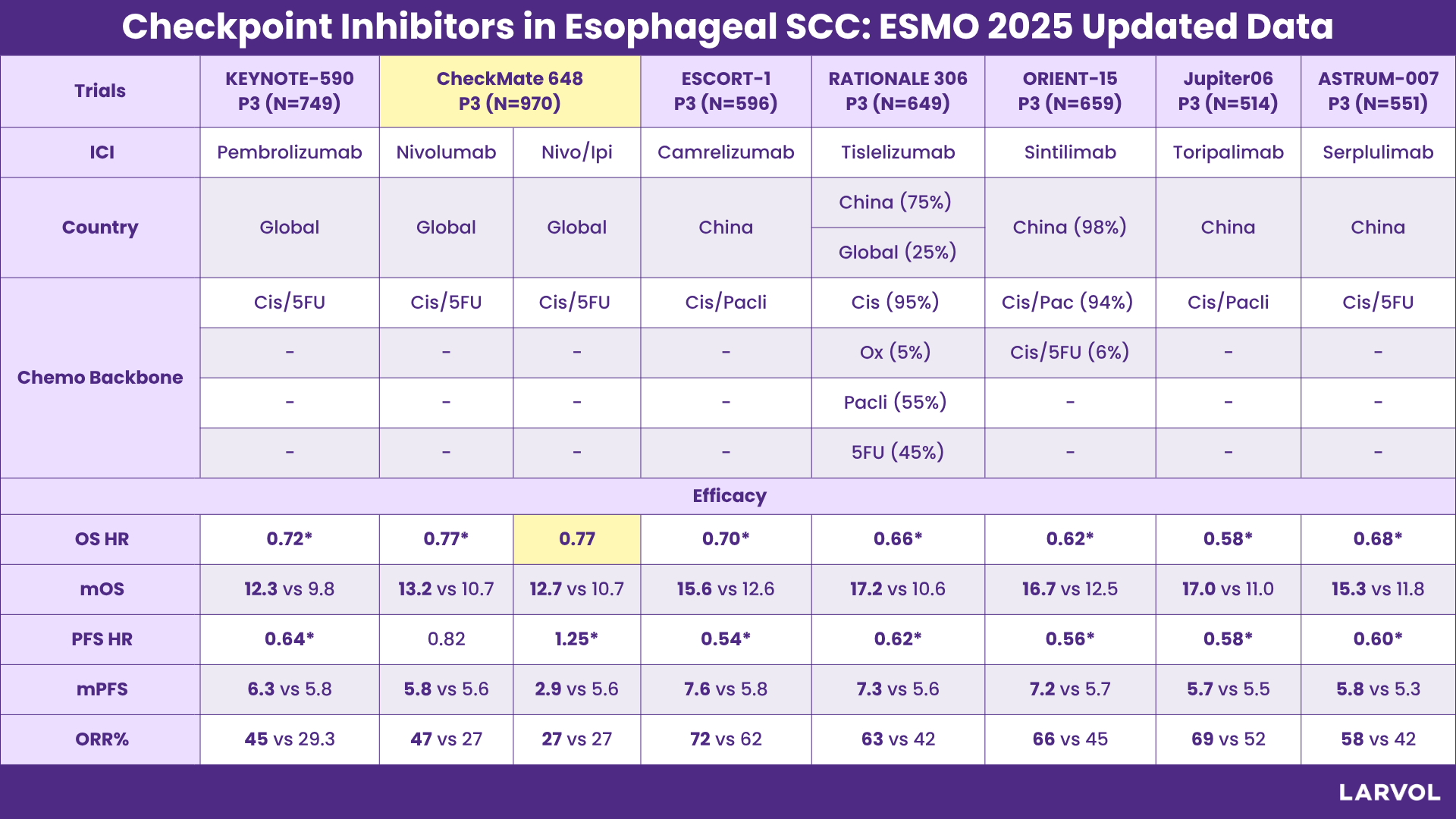 Checkpoint Inhibitors in Esophageal SCC: ESMO 2025 Updated Data